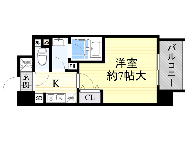 Osaka Metro御堂筋線 西中島南方駅 徒歩1分 9階建 築19年の間取り写真