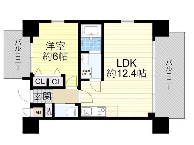 JR東西線 御幣島駅 徒歩9分 15階建 築4年の間取り写真