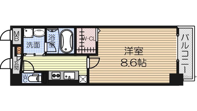 JR阪和線 鳳駅 徒歩5分 5階建 築13年の間取り写真