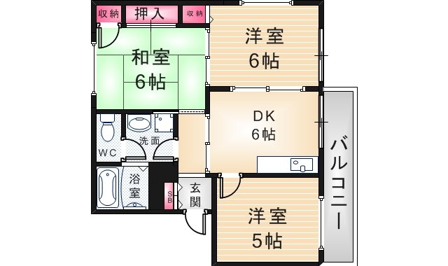ハイツSKYの間取り写真
