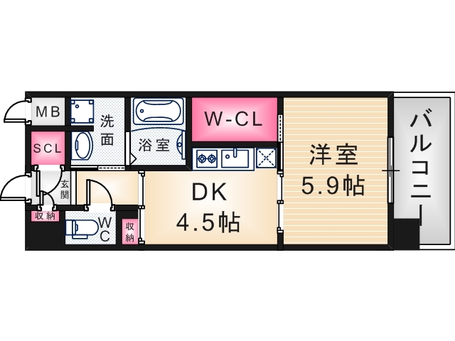 有恒五番館の間取り写真