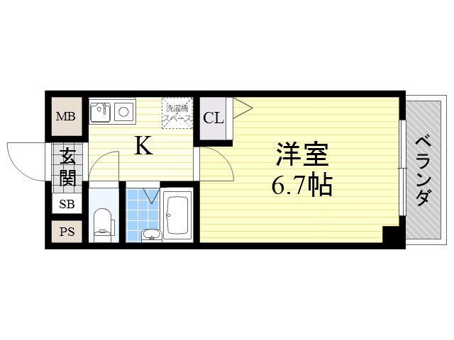 阪急千里線 吹田駅 徒歩6分 3階建 築31年の間取り写真