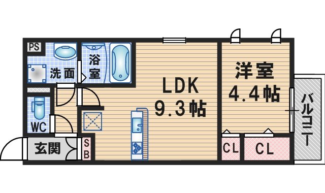 阪急宝塚本線 服部天神駅 徒歩6分 3階建 築13年の間取り写真