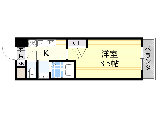 Osaka Metro御堂筋線 江坂駅 徒歩7分 10階建 築22年の間取り写真
