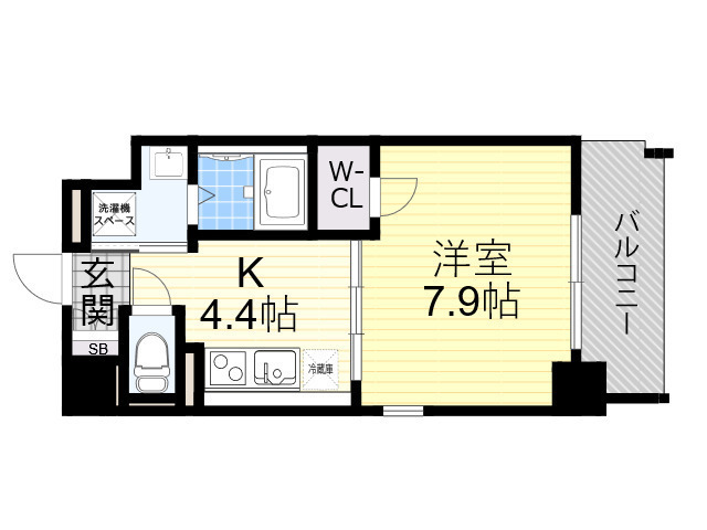 北大阪急行電鉄 江坂駅 徒歩4分 9階建 築10年の間取り写真