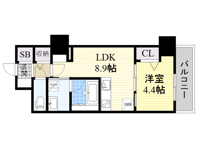 Osaka Metro御堂筋線 江坂駅 徒歩3分 14階建 築10年の間取り写真