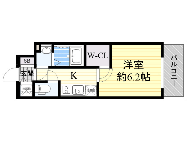 Osaka Metro御堂筋線 江坂駅 徒歩13分 9階建 築7年の間取り写真