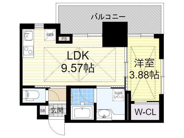 北大阪急行電鉄 江坂駅 徒歩5分 20階建 築6年の間取り写真