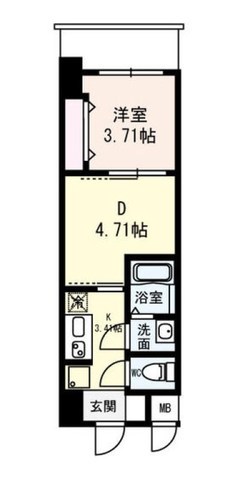 Osaka Metro御堂筋線 江坂駅 徒歩12分 9階建 築2年の間取り写真