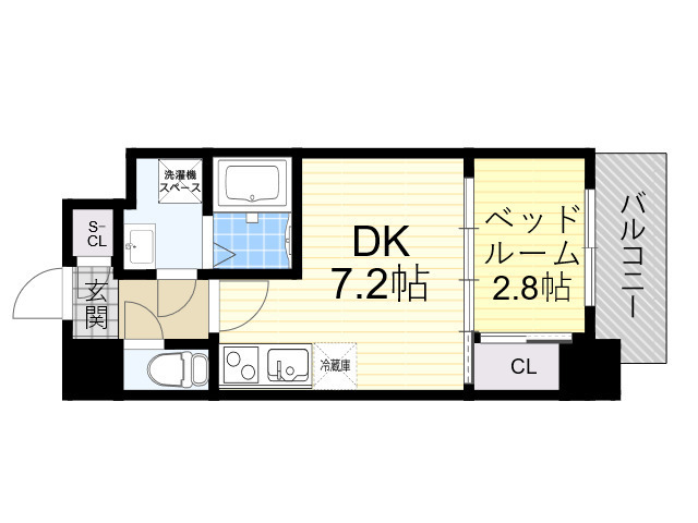 おおさか東線 南吹田駅 徒歩11分 10階建 築3年の間取り写真