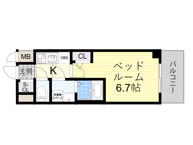 Osaka Metro御堂筋線 江坂駅 徒歩16分 5階建 築2年の間取り写真