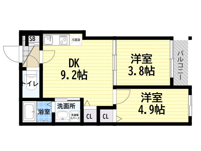 CALMEの間取り写真