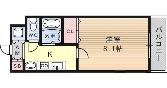 阪神本線 深江駅 徒歩3分 9階建 築21年の間取り写真