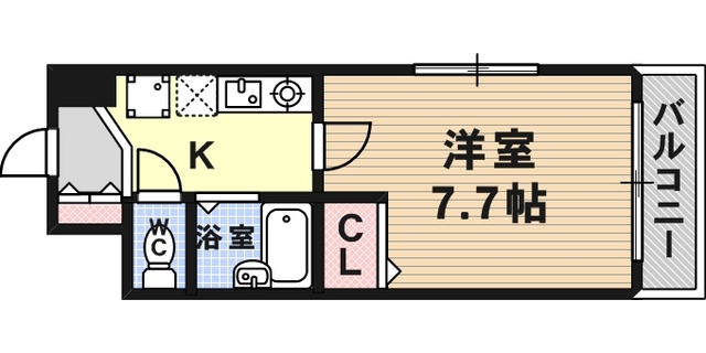 JR東海道・山陽本線 六甲道駅 徒歩8分 8階建 築24年の間取り写真
