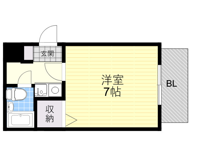 阪神本線 魚崎駅 徒歩3分 4階建 築39年の間取り写真