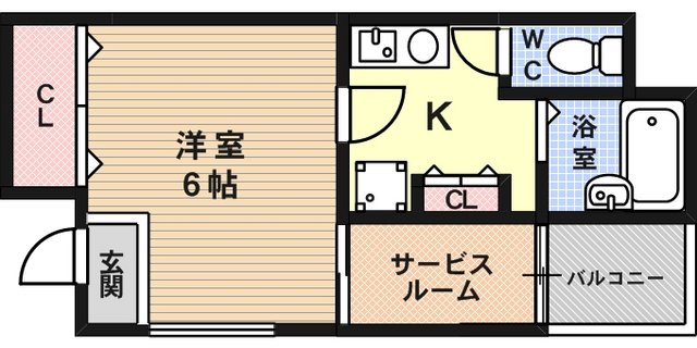 JR東海道・山陽本線 摂津本山駅 徒歩4分 3階建 築30年の間取り写真
