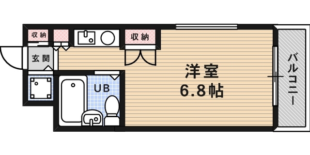 阪神本線 新在家駅 徒歩4分 4階建 築38年の間取り写真