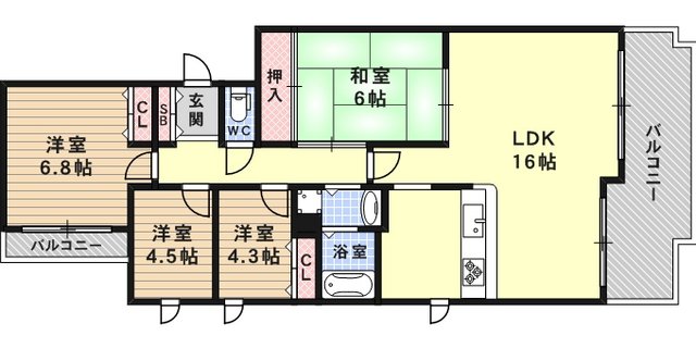 住吉ガーデンの間取り写真