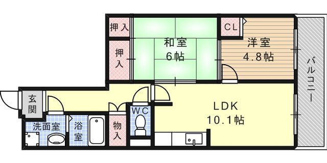 JR東海道・山陽本線 灘駅 徒歩8分 8階建 築29年の間取り写真