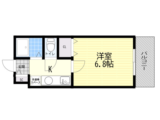 シャトラン弓木壱番館の間取り写真