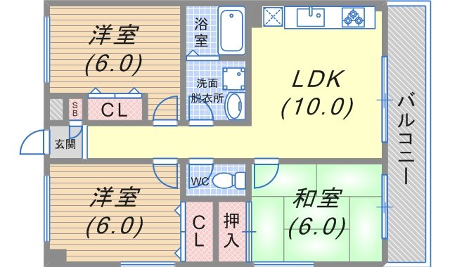 エトワール須磨の間取り写真