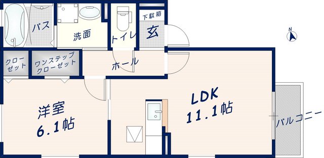 近鉄奈良線 河内花園駅 徒歩4分 2階建 築15年の間取り写真