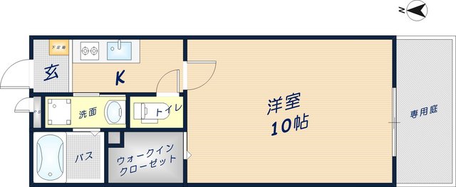近鉄奈良線 瓢箪山駅 徒歩10分 2階建 築21年の間取り写真