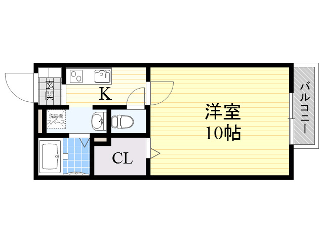 近鉄奈良線 瓢箪山駅 徒歩10分 2階建 築21年の間取り写真