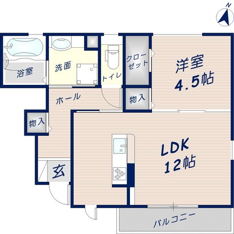 近鉄けいはんな線 荒本駅 徒歩23分 2階建 築13年の間取り写真