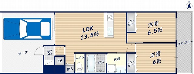 シロハイヌ今米の間取り写真