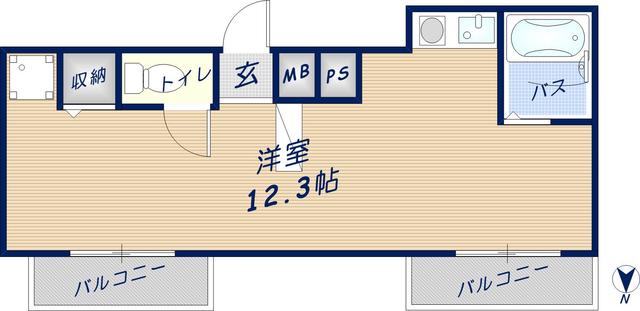 近鉄奈良線 河内花園駅 徒歩5分 3階建 築37年の間取り写真