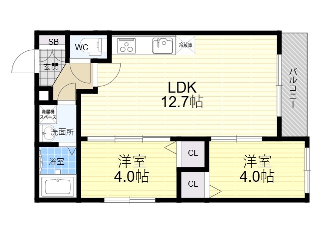 近鉄奈良線 東花園駅 徒歩6分 3階建 新築の間取り写真