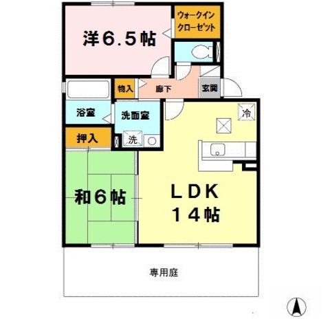 JR桜井線 京終駅 徒歩13分 2階建 築25年の間取り写真