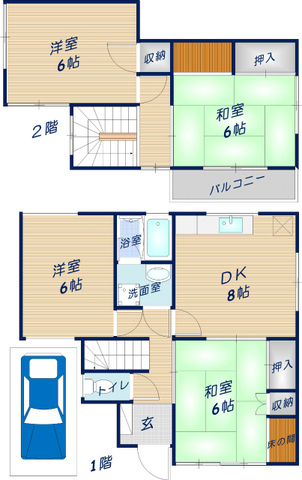 公園前東安堵戸建の間取り写真