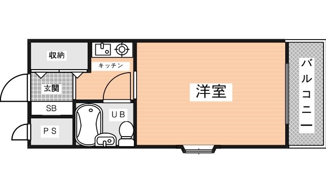 近鉄奈良線 富雄駅 徒歩10分 2階建 築32年の間取り写真
