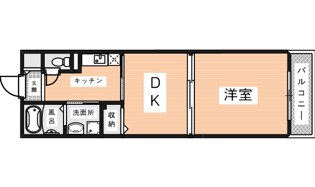 近鉄生駒線 南生駒駅 徒歩5分 3階建 築20年の間取り写真
