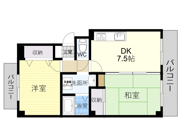 近鉄けいはんな線 学研奈良登美ヶ丘駅 バス乗車時間：7分 光台六丁目バス停で下車 徒歩3分 2階建 築32年の間取り写真