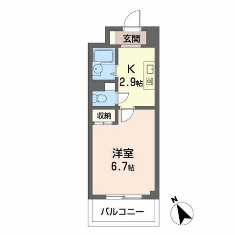 近鉄奈良線 富雄駅 徒歩10分 3階建 築27年の間取り写真