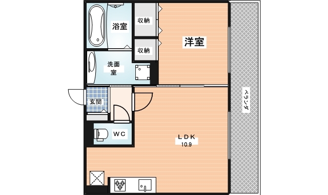 近鉄京都線 平城駅 徒歩3分 3階建 築9年の間取り写真