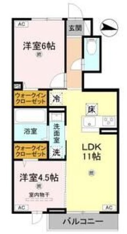 近鉄橿原線 近鉄郡山駅 徒歩12分 2階建 新築の間取り写真