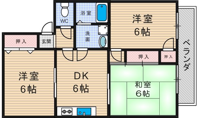 シャルム谷の間取り写真