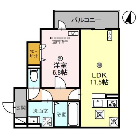 アルコイリス上筒井の間取り写真