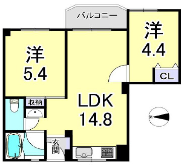 三倉六甲台ライフの間取り写真