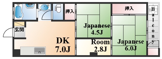 大和スカイハイツの間取り写真