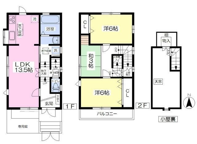 阪急電鉄神戸線 王子公園駅 徒歩15分 2階建 築31年の間取り写真