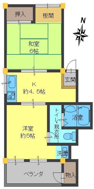 東灘サチハイツの間取り写真
