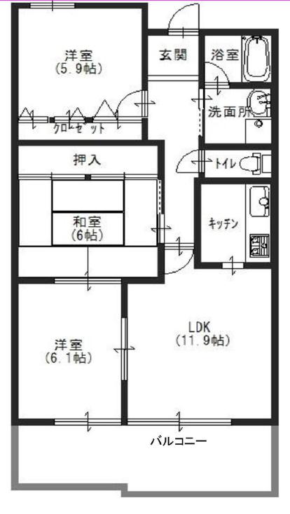 レジェンダリー小松の間取り写真