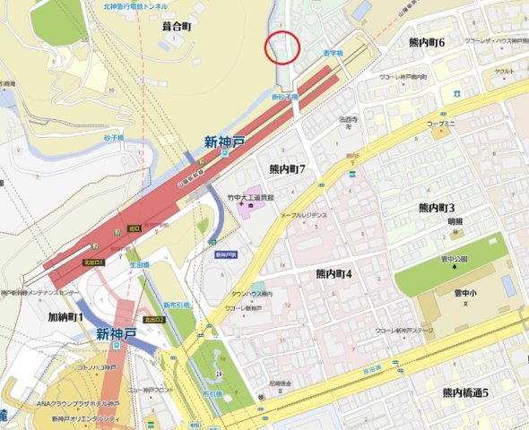 ビーコート熊内の地図写真