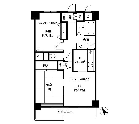 クレマンス甲東園の間取り写真