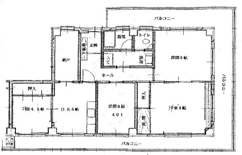 桑畑高徳マンションの間取り写真